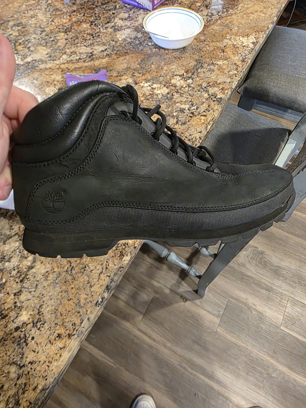 Timberland Men's All-Black Nubuck Lace-Up Trail Boots